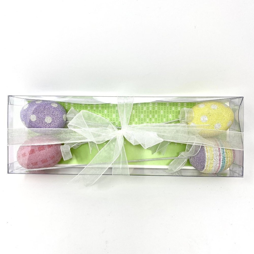 Target 4 Count Frosted Easter Egg Picks Decor Bouquet Crafts